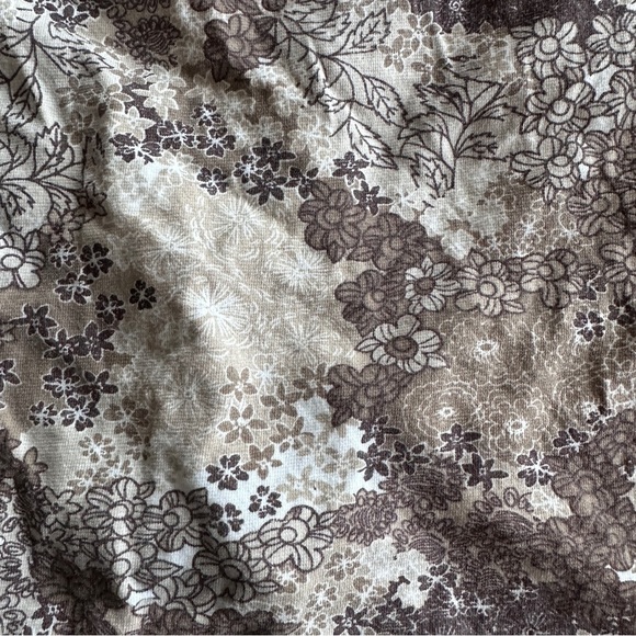 Vintage Y2K Jennifer Moore Tan Beige Floral Cropped Tank Top Women’s Size Large - Picture 13 of 15